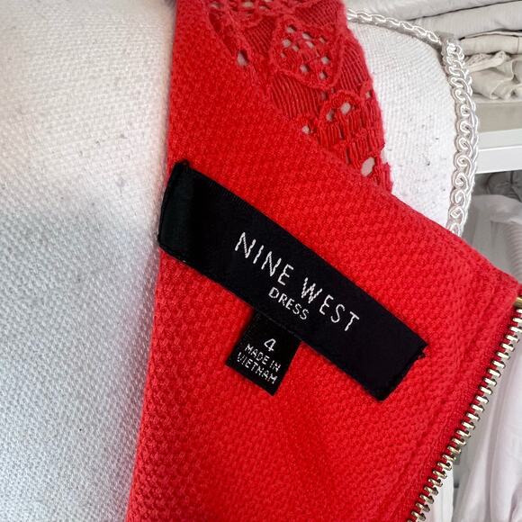 Nine West women's size 4 sheath dress orangish red. Coastal fun #0971 - Picture 11 of 15